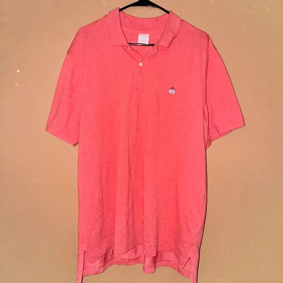 Brooks Brothers Original Fit Supima Cotton Men's Pink Polo Tee T-Shirt Size XL - Picture 1 of 8